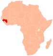 Landkarte Lage von Guinea in Afrika Landkarte, Lage von Guinea in Afrika